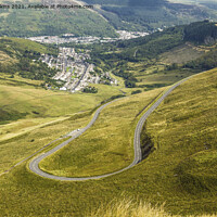Buy canvas prints of Hairpin Bend at Bwlch y Clawdd Rhondda by Nick Jenkins