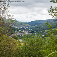 Buy canvas prints of Looking Down the Garw Valley south Wales by Nick Jenkins