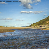 Buy canvas prints of River Ogmore Estuary Ogmore by Sea South Wales  by Nick Jenkins