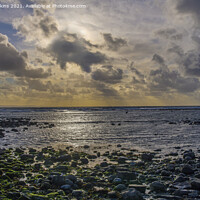 Buy canvas prints of Llantwit Major Beach and Sunset Clouds Glamorgan C by Nick Jenkins