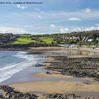 Buy canvas prints of Langland Bay Gower south Wales by Nick Jenkins