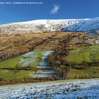 Buy canvas prints of Pen Milan Brecon Beacons National Park in Winter by Nick Jenkins