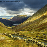 Buy canvas prints of Looking Down Kirkstone Pass Lake District by Nick Jenkins