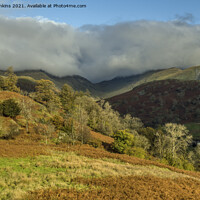 Buy canvas prints of View up the Troutbeck Valley Lake District  by Nick Jenkins