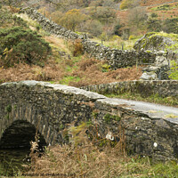 Buy canvas prints of Stone bridge Hodge Close road  by Nick Jenkins