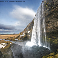 Buy canvas prints of Seljalandsfoss Waterfall south Iceland 1 road by Nick Jenkins