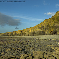 Buy canvas prints of The cliffs of Nash Point looking west  by Nick Jenkins