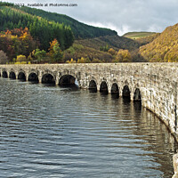 Buy canvas prints of Garreg Ddu Dam Elan Valley Powys Mid Wales by Nick Jenkins