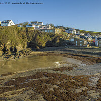 Buy canvas prints of Little Haven Beach and Village Pembrokeshire by Nick Jenkins