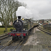 Buy canvas prints of Hercules 4277 Entering Paignton Station  by Nick Jenkins