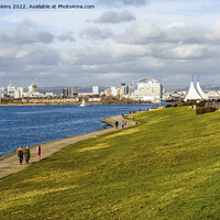 Buy canvas prints of Cardiff Bay from the Barrage Winter Day by Nick Jenkins