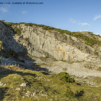 Buy canvas prints of Limestone Quarry at Port Eynon Gower by Nick Jenkins