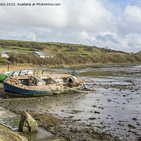 Buy canvas prints of Moored Boats at Gwbert on Sea Ceredigion   by Nick Jenkins