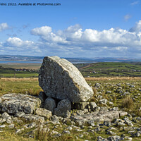 Buy canvas prints of Maen Cetti or King Arthurs Stone Gower by Nick Jenkins