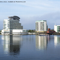 Buy canvas prints of Hotel and Apartment Blocks Cardiff Bay  by Nick Jenkins