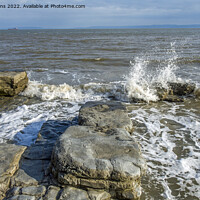 Buy canvas prints of High Tide Llantwit Major Beach  by Nick Jenkins