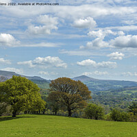 Buy canvas prints of View of the Sugarloaf Mountain Black Mountains by Nick Jenkins