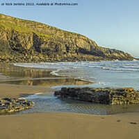 Buy canvas prints of Dunraven Bay May Evening South Wales by Nick Jenkins