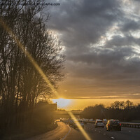 Buy canvas prints of Driving into the Sun by Nick Jenkins