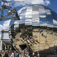 Buy canvas prints of Chrome Sphere Near We the Curious Bristol by Nick Jenkins