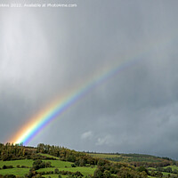 Buy canvas prints of Sharp Rainbow over Talybont Valley Brecon Beacons by Nick Jenkins