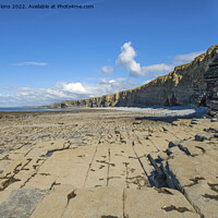 Buy canvas prints of Cliffs from Nash Point to Monknash by Nick Jenkins