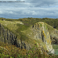 Buy canvas prints of Skrinkle Haven Cliffs Up Close  by Nick Jenkins
