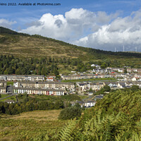 Buy canvas prints of The Rhondda Village of Cwmparc in October  by Nick Jenkins