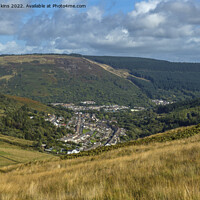 Buy canvas prints of View from Bwlch y Waun to Cwmparc and Treorchy  by Nick Jenkins