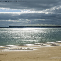 Buy canvas prints of Tenby  North Beach and Caldey Island Pembrokeshire by Nick Jenkins
