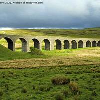 Buy canvas prints of Dandry Mire Arched Viaduct Garsdale Head Cumbria by Nick Jenkins