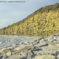 Buy canvas prints of Llantwit Major Beach and Cliffs Glamorgan Coast by Nick Jenkins
