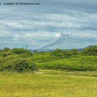 Buy canvas prints of Across Kenfig Nature Reserve to Steel Works by Nick Jenkins