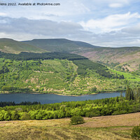 Buy canvas prints of View to Waun Rydd across Talybont Reservoir  by Nick Jenkins