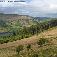 Buy canvas prints of Waun Rydd and Talybont Reservoir from Bwlch y Waun by Nick Jenkins