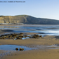 Buy canvas prints of Dunraven Bay in February with Beautiful Light  by Nick Jenkins