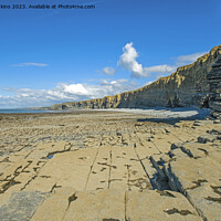 Buy canvas prints of Cliffs from Nash Point to Monknash Glamorgan Coast by Nick Jenkins