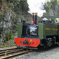 Buy canvas prints of Locomotive Coming into Devils Bridge Station Mid W by Nick Jenkins