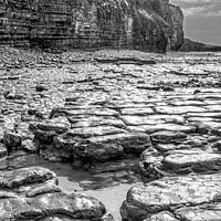Buy canvas prints of Cliffs at Llantwit Major Beach Glamorgan Coast by Nick Jenkins