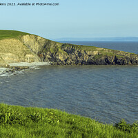 Buy canvas prints of Dunraven Bay at High Tide Glamorgan Heritage Coast  by Nick Jenkins