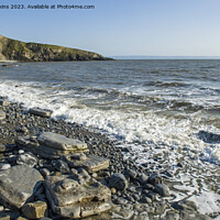 Buy canvas prints of High Tide Dunraven Bay Vale of Glamorgan  by Nick Jenkins