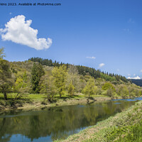 Buy canvas prints of The River Wye from the Gloucestershire Side in May by Nick Jenkins