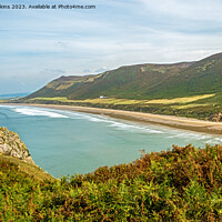 Buy canvas prints of Rhossili Bay Gower Peninsula South Wales by Nick Jenkins