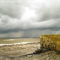 Buy canvas prints of A stormy sky over Nash Point Glamorgan Heritage Coast by Nick Jenkins