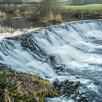 Buy canvas prints of Weir at village of Staveley Lake District Cumbria with weir  by Nick Jenkins