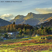 Buy canvas prints of The Langdale Pikes Lake District National Park by Nick Jenkins
