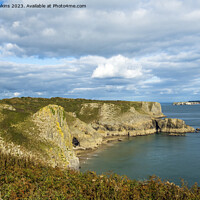 Buy canvas prints of Skrinkle Haven at Pembrokeshire Coast West Wales by Nick Jenkins