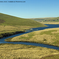Buy canvas prints of The River or Afon Elan entering the Elan Valley  by Nick Jenkins
