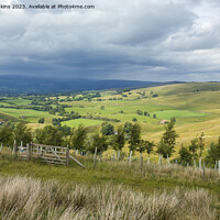 Buy canvas prints of View to the Pennine Hills from Tommy Road Cumbria by Nick Jenkins