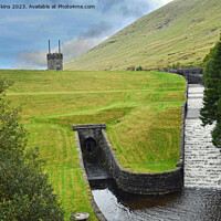 Buy canvas prints of The dammed up end of the 'Beacons Reservoir'   by Nick Jenkins